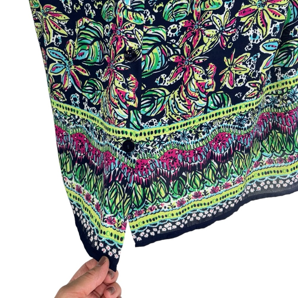 Like New Cynthia Rowley Sleeveless Floral Top XL - Picture 9 of 14